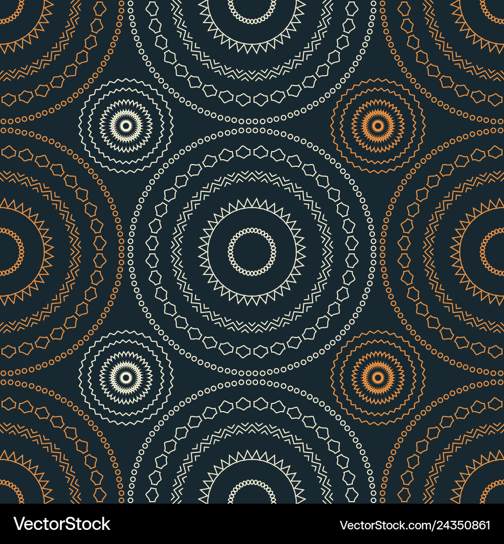 Vibrant circular large scale seamless pattern vector image