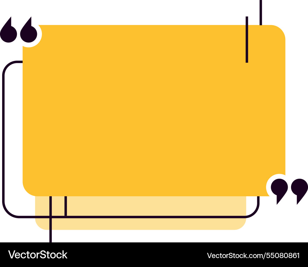Yellow text box with quotation marks is perfect Yellow text box with quotation marks is perfect vector image