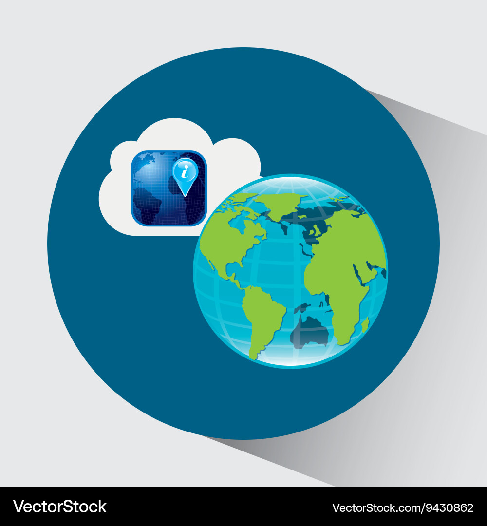 Cloud computing design vector image