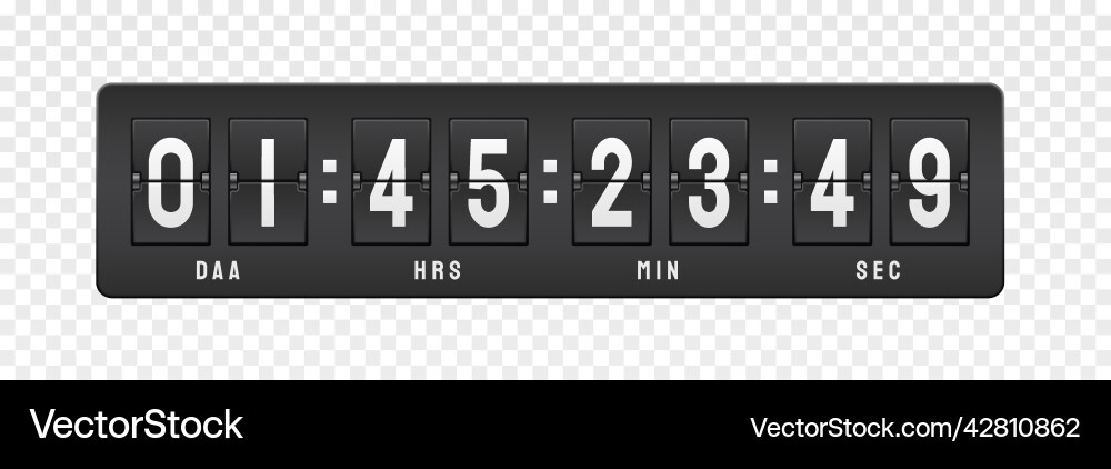 Countdown timer day Countdown timer day Vector Image
