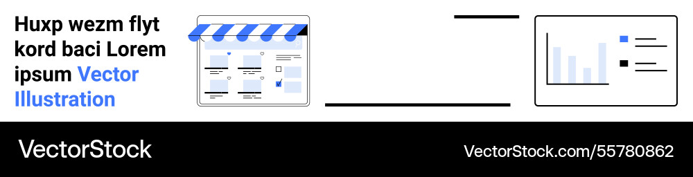 E-commerce storefront and analytics dashboard E-commerce storefront and analytics dashboard Vector Image