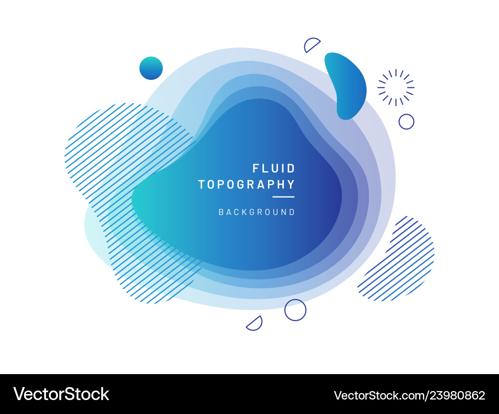Fluid Blob Landscape vector image