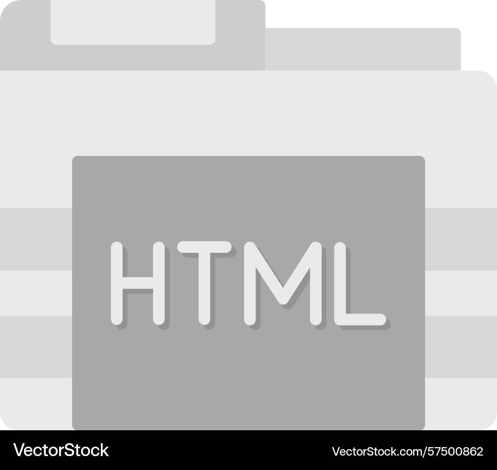 Html folder icon vector image