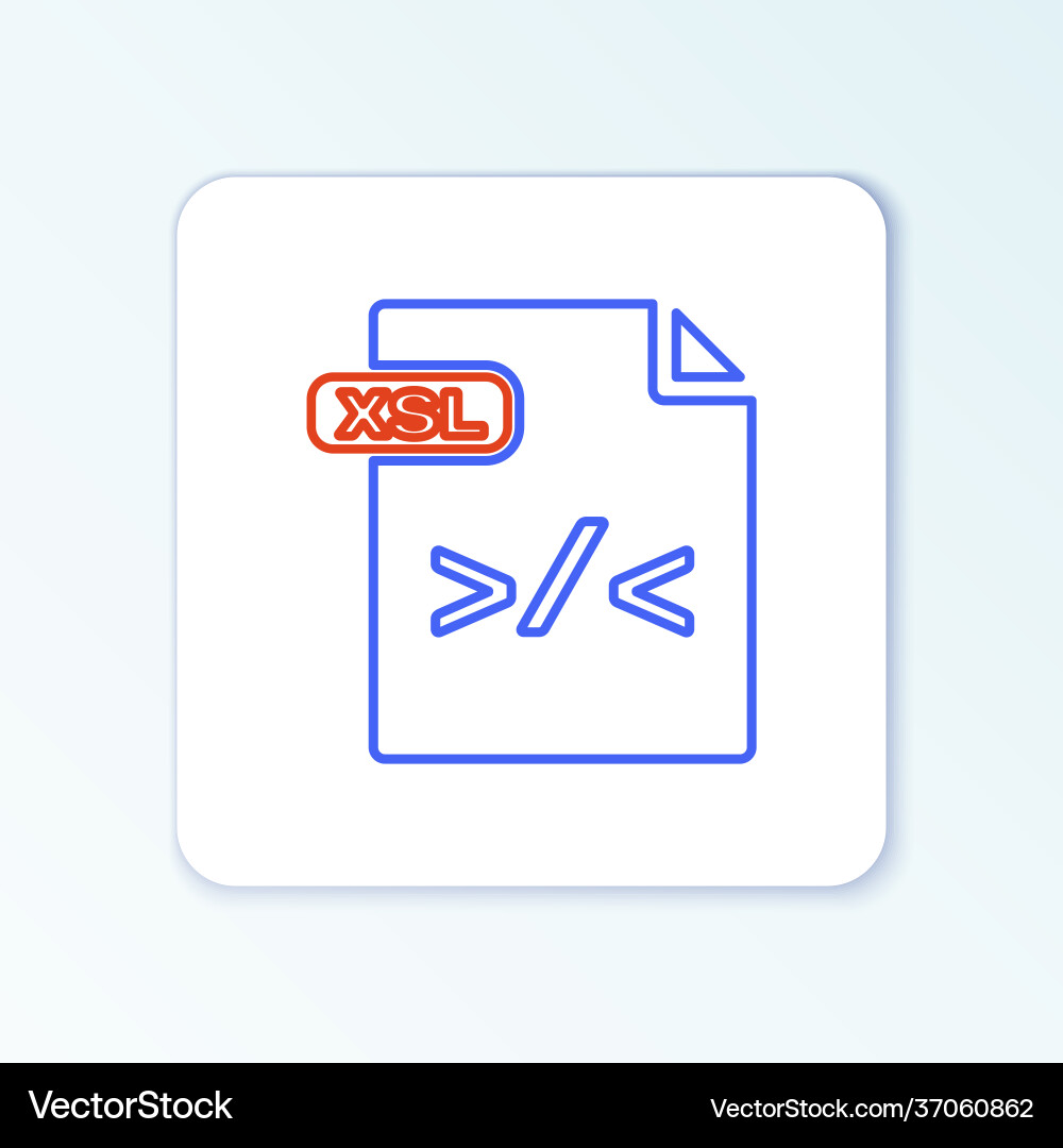 Line xsl file document download button icon Line xsl file document download button icon vector image