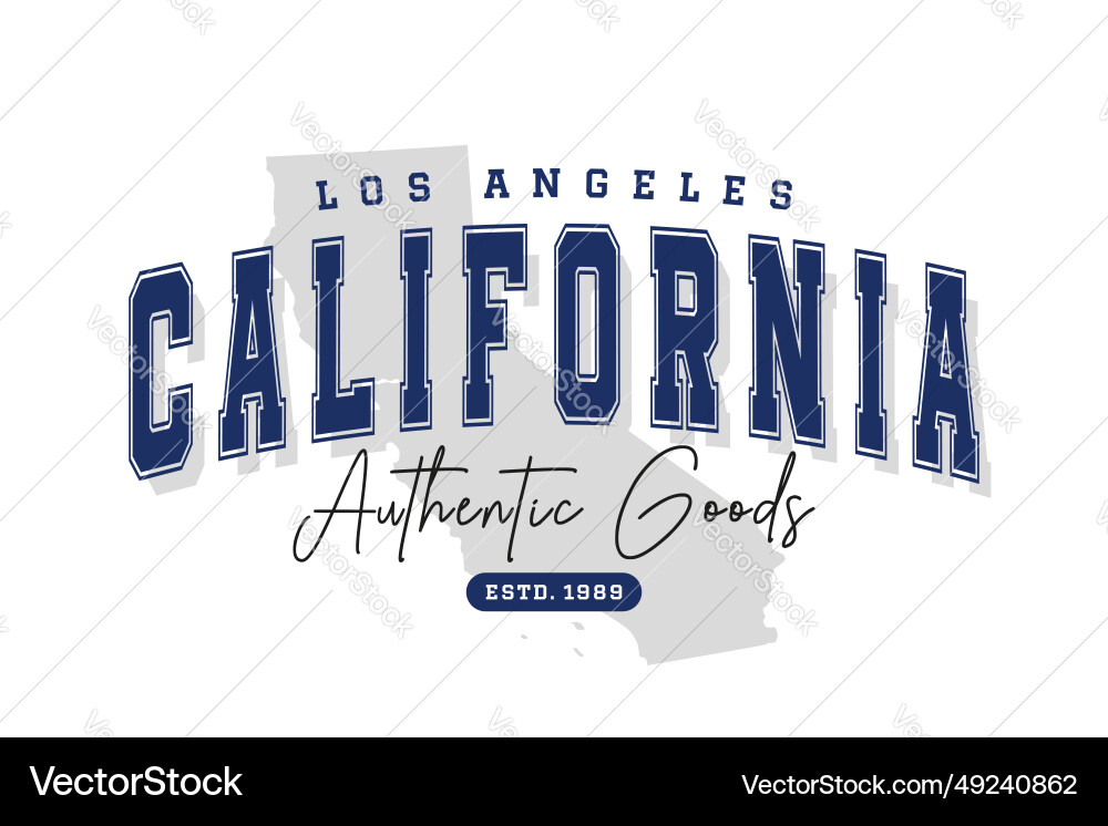 Los Angeles College T-Shirt Vector Image