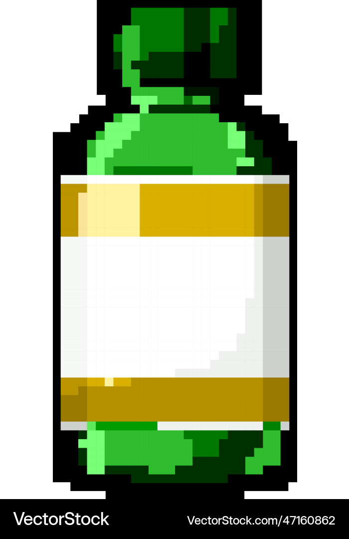 Medical vitamin bottle game pixel art Medical vitamin bottle game pixel art vector image