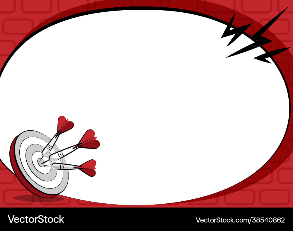 Presenting message hitting target concept Vector Image