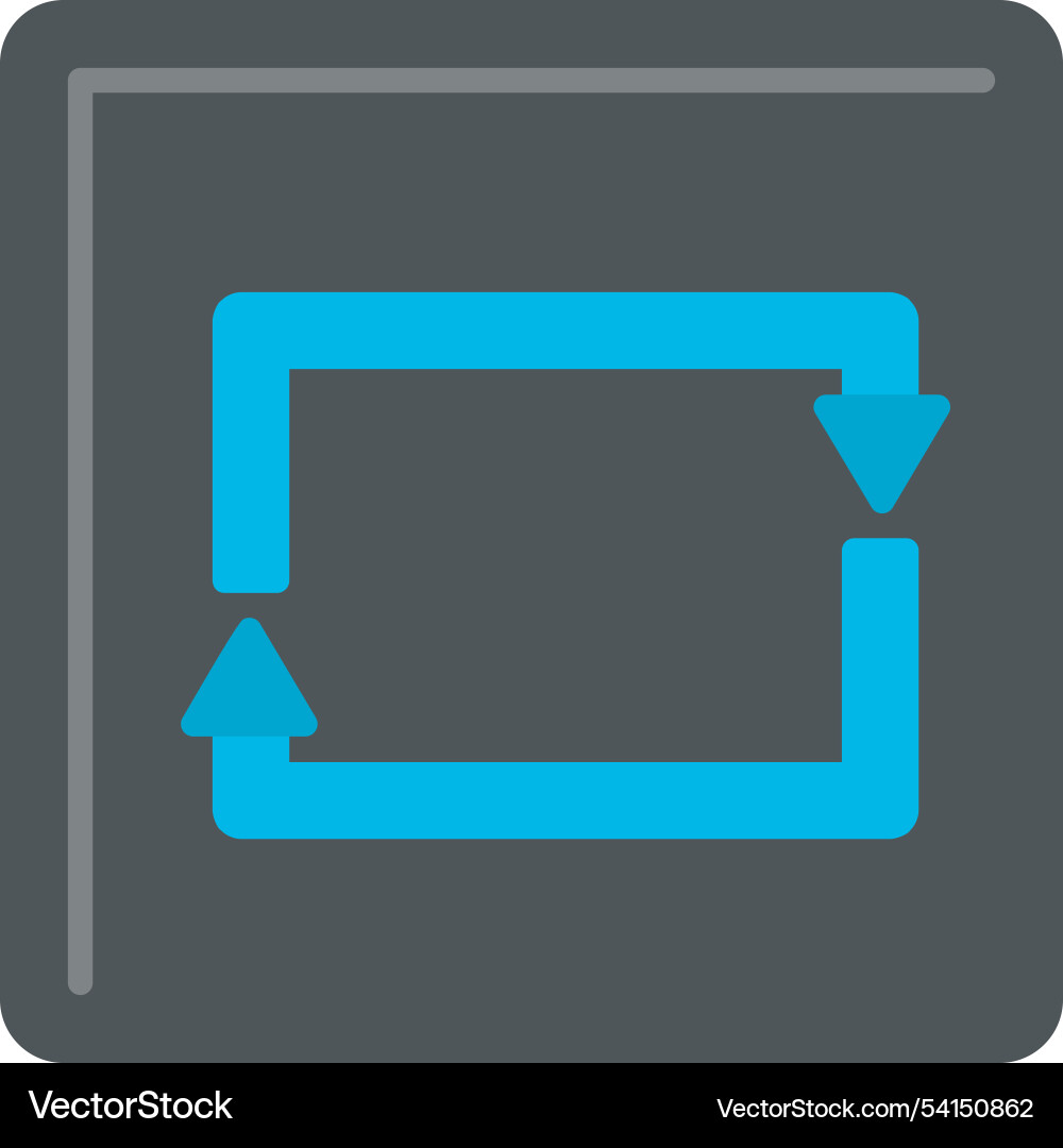 Rectangular arrow flat icon design vector image