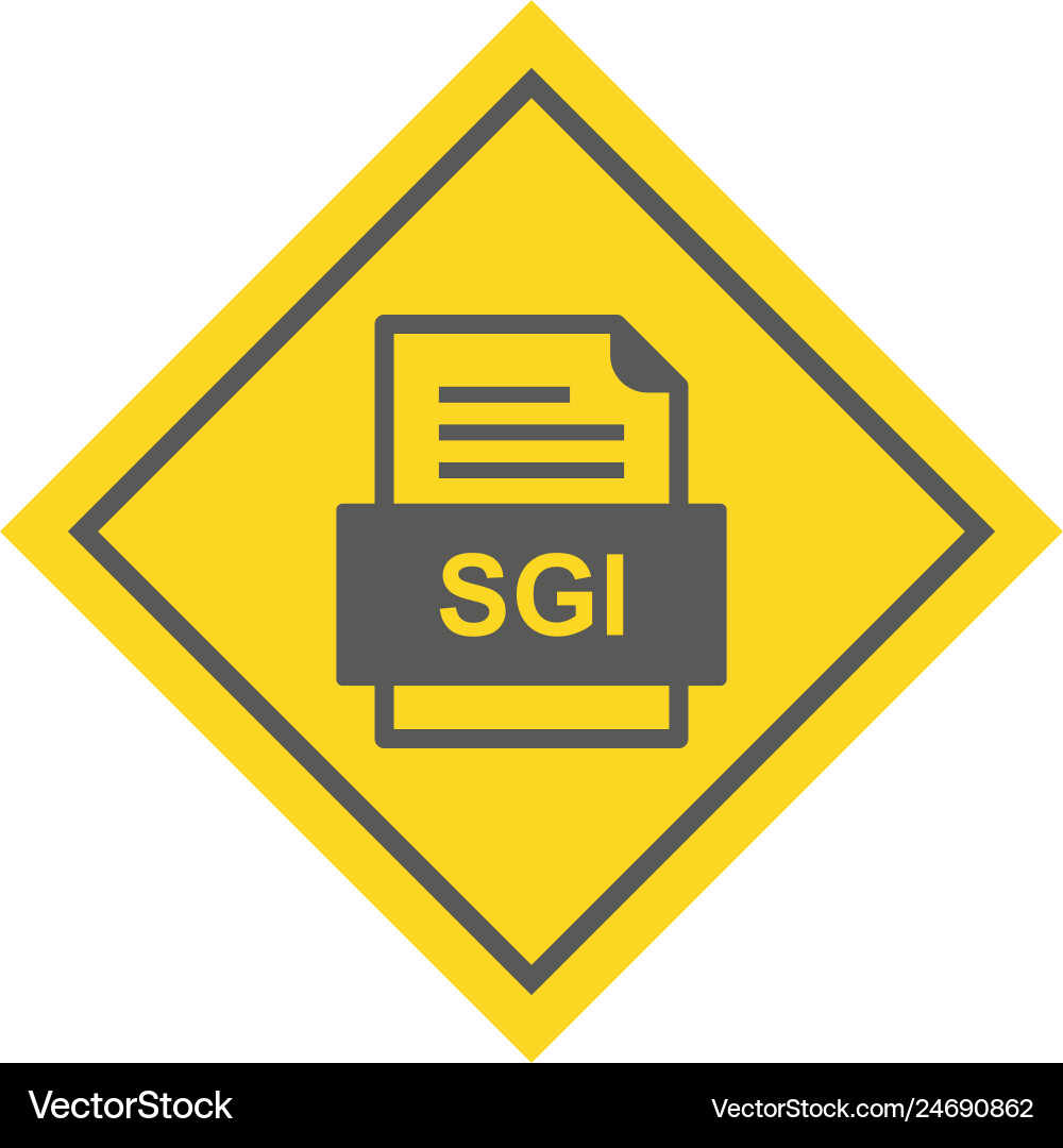 Sgi file document icon vector image