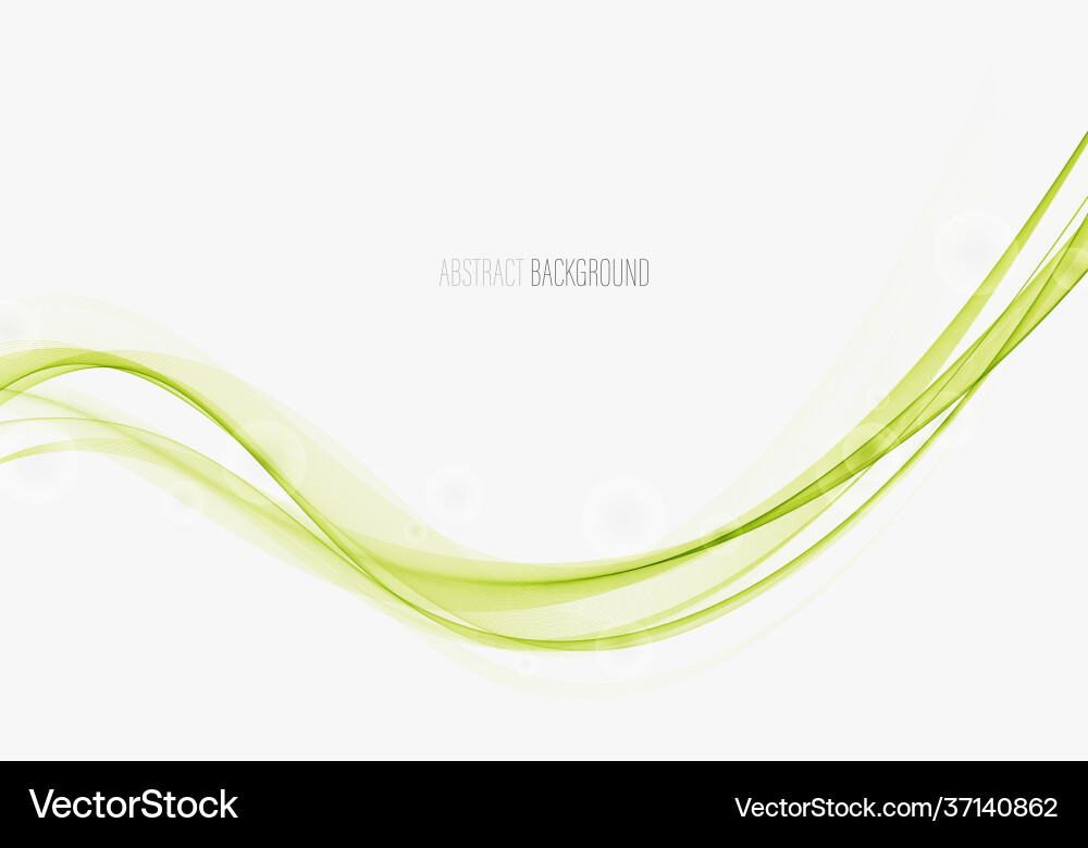 Smooth green wave background flow Vector Image