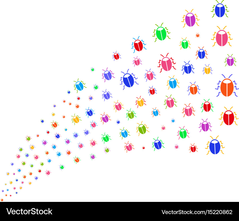 Source stream of bug vector image