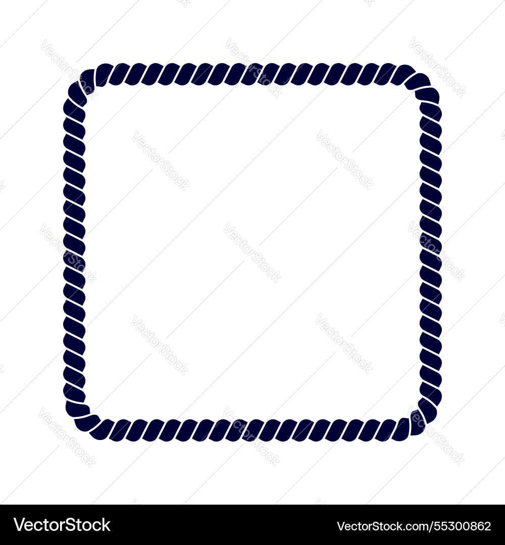 Square rope frame thread hemp twine jute steel Vector Image