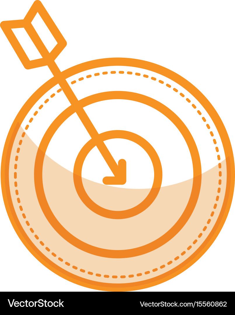 Target with arrow icon vector image