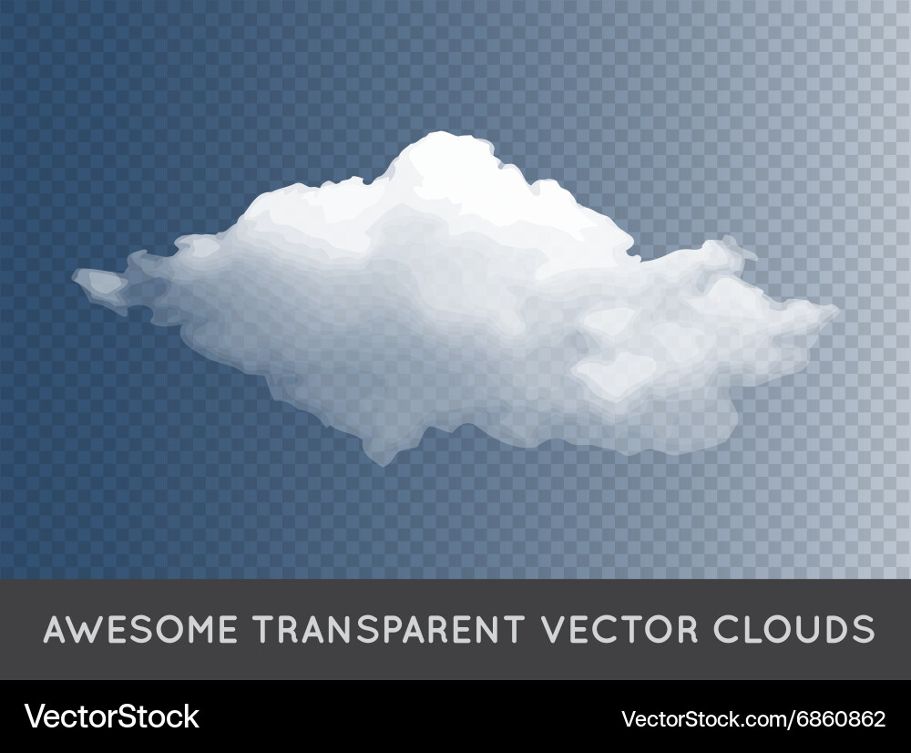 Transparent clouds can be used with any background vector image