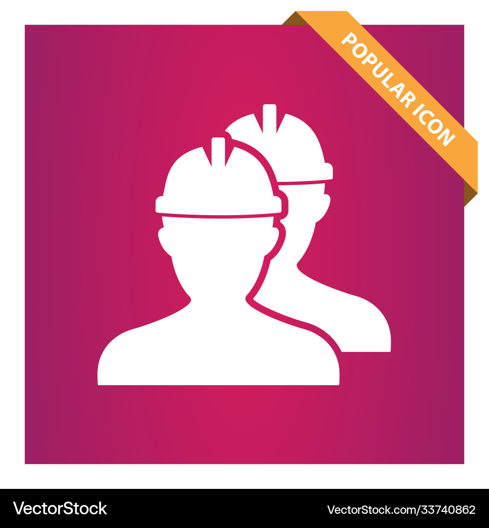 Workers icon for web and mobile Workers icon for web and mobile Vector Image
