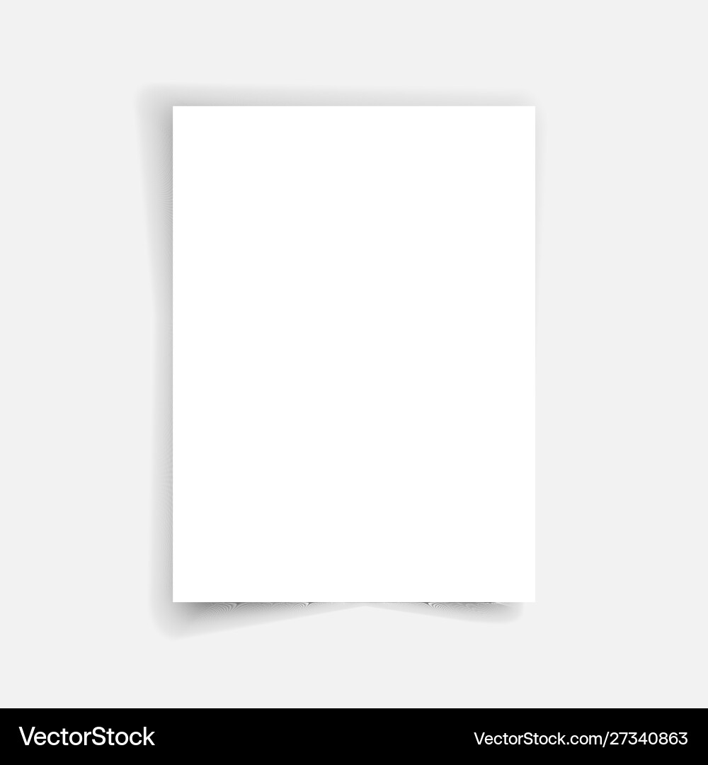 A4 format paper with shadows on transparent A4 format paper with shadows on transparent vector image
