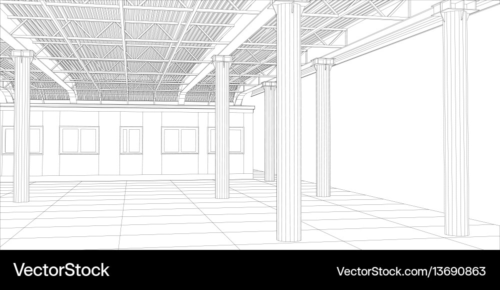 Abstract line construction industrial Abstract line construction industrial vector image