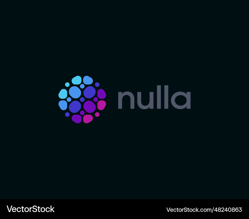 Abstract round gradient logo from isolated dots Abstract round gradient logo from isolated dots vector image