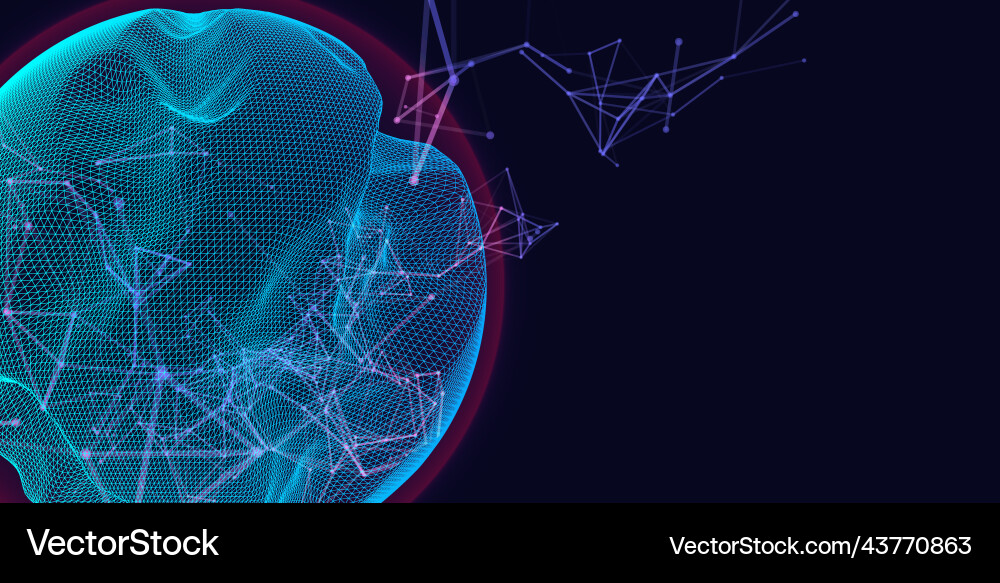 Abstract sphere background with waves 3d surface Abstract sphere background with waves 3d surface vector image