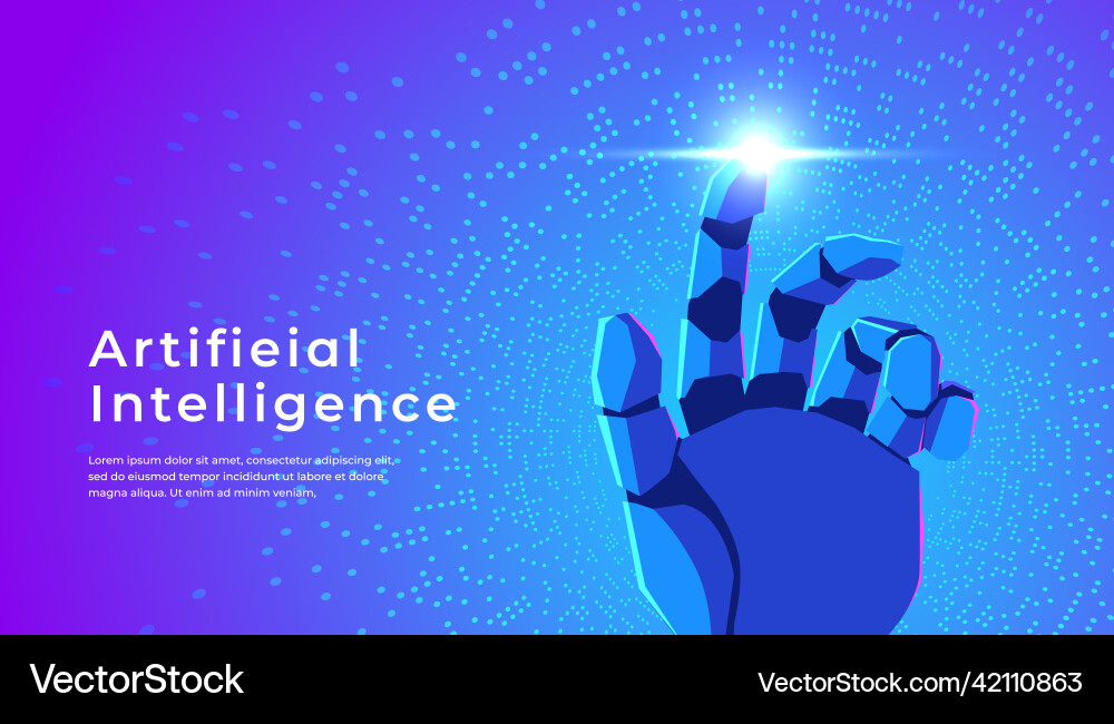 Bionic Robot Hand Digital Gesture vector image