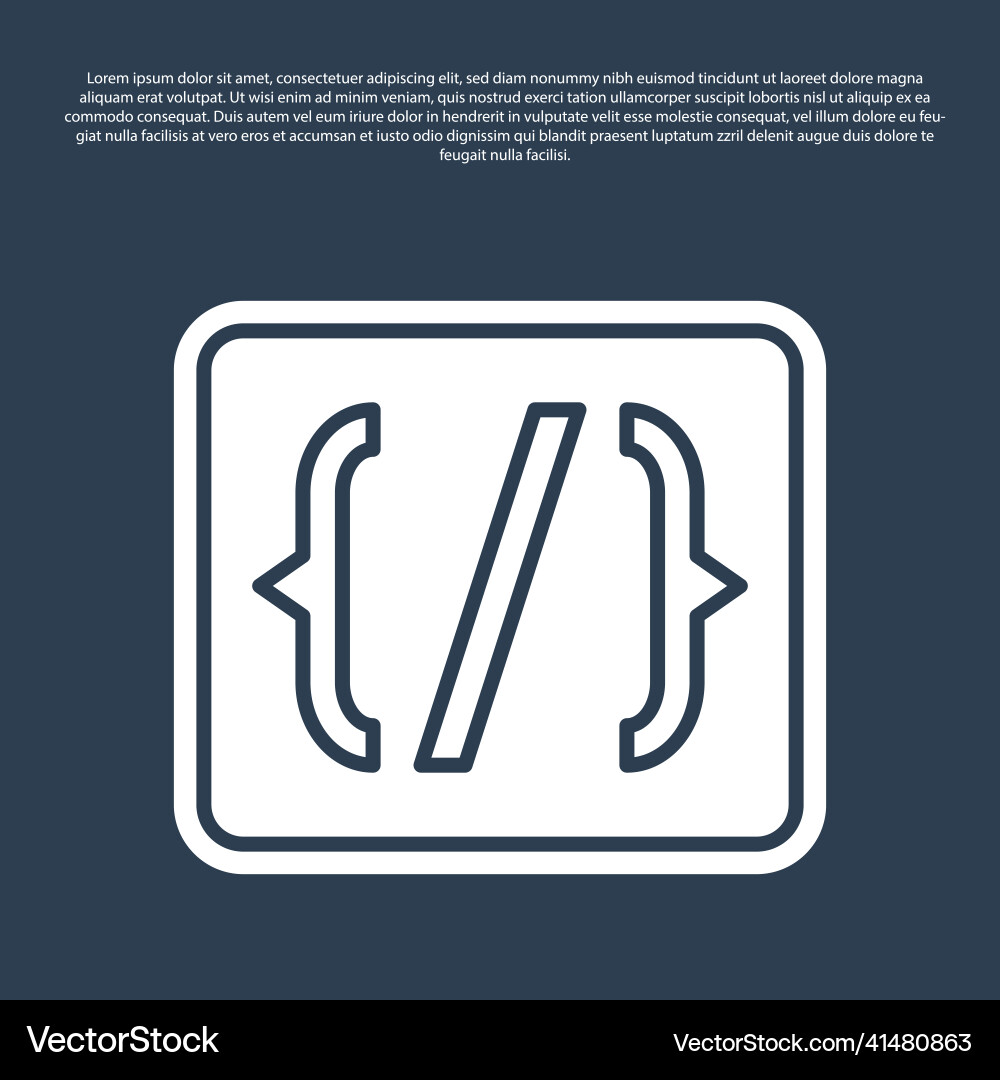 Blue line programming language syntax icon Blue line programming language syntax icon vector image