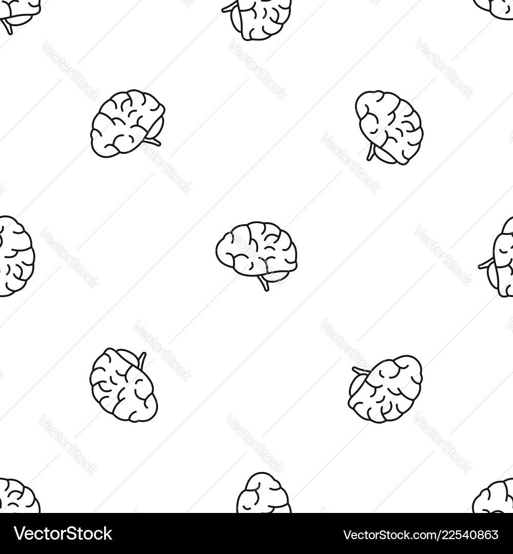 Brain power pattern seamless Brain power pattern seamless vector image