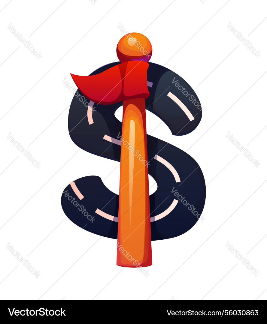 Car racing sport font track dollar currency sign Car racing sport font track dollar currency sign vector image