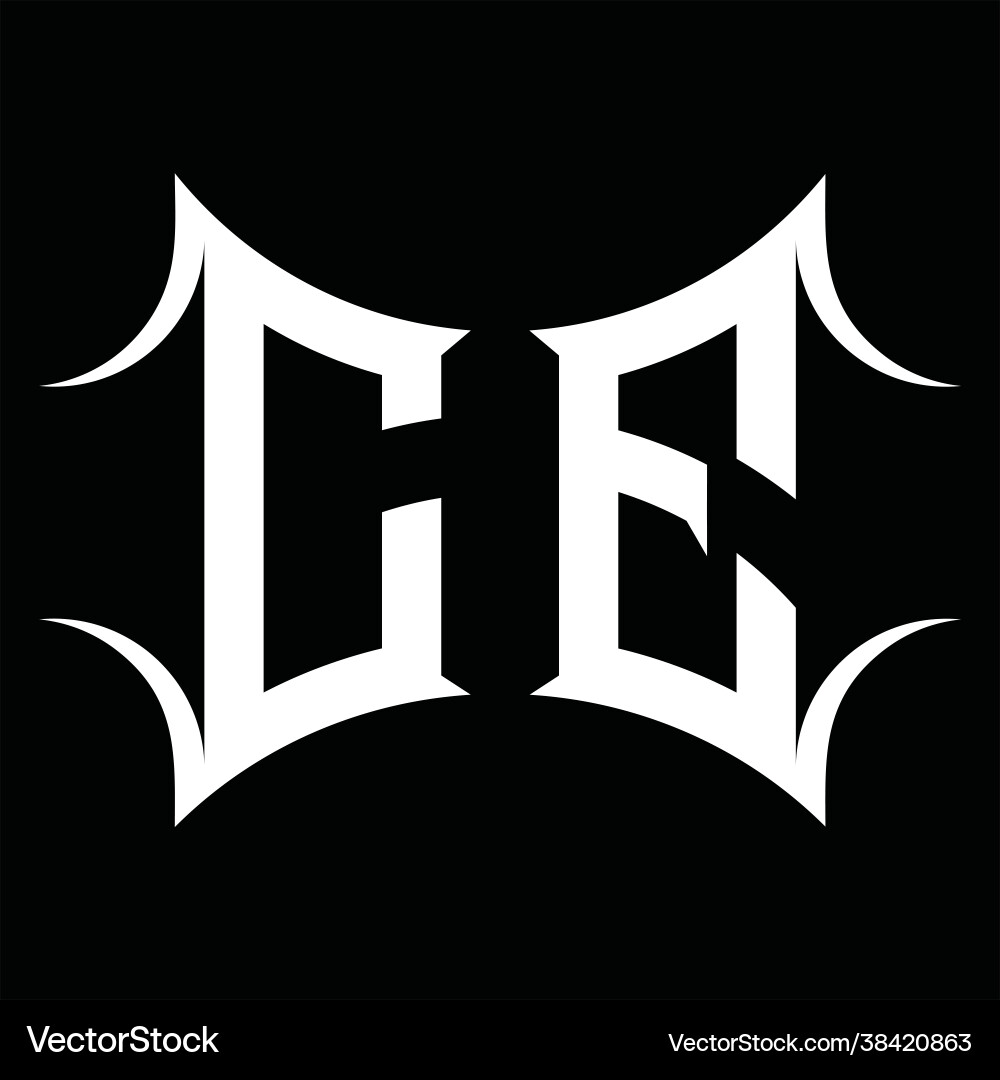 Ce logo monogram with abstract shape design Ce logo monogram with abstract shape design Vector Image