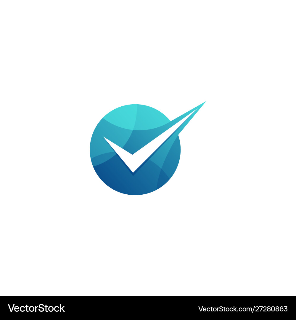 Check mark icon geometry design template Vector Image