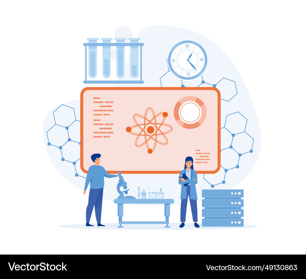 Data scientist concept with character can use Data scientist concept with character can use Vector Image