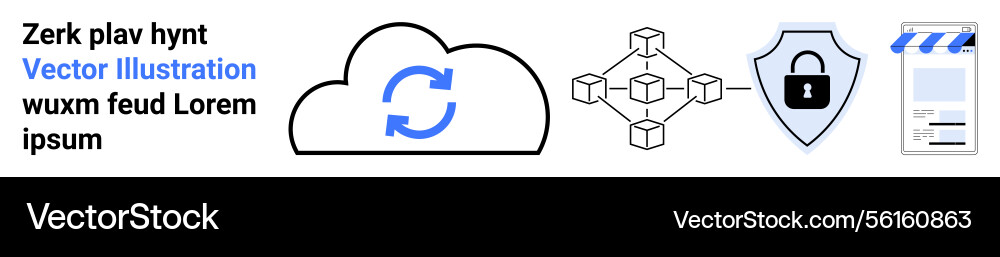Datensicherung Blockchain Netzwerk Datensicherung Blockchain Netzwerk vektorbild