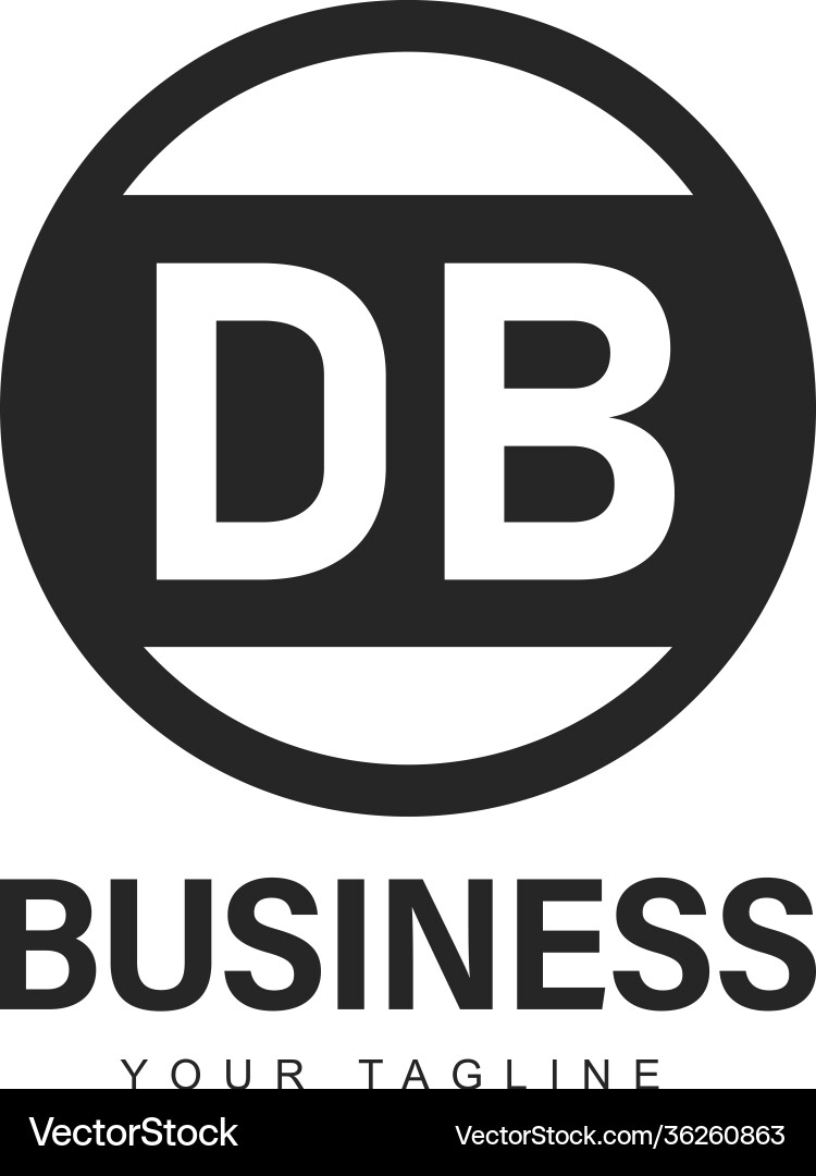 Db initial a logo design with abstract style Db initial a logo design with abstract style vector image