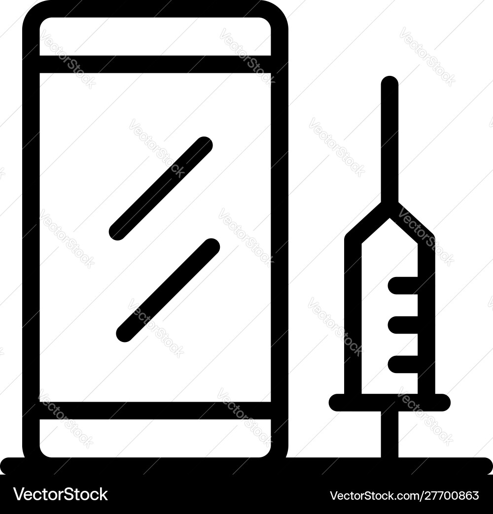 Fix smartphone icon outline style Fix smartphone icon outline style Vector Image
