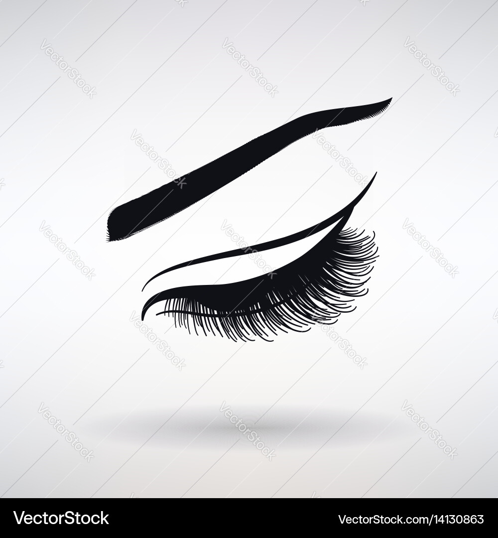 Long Eyelash Icon vector image