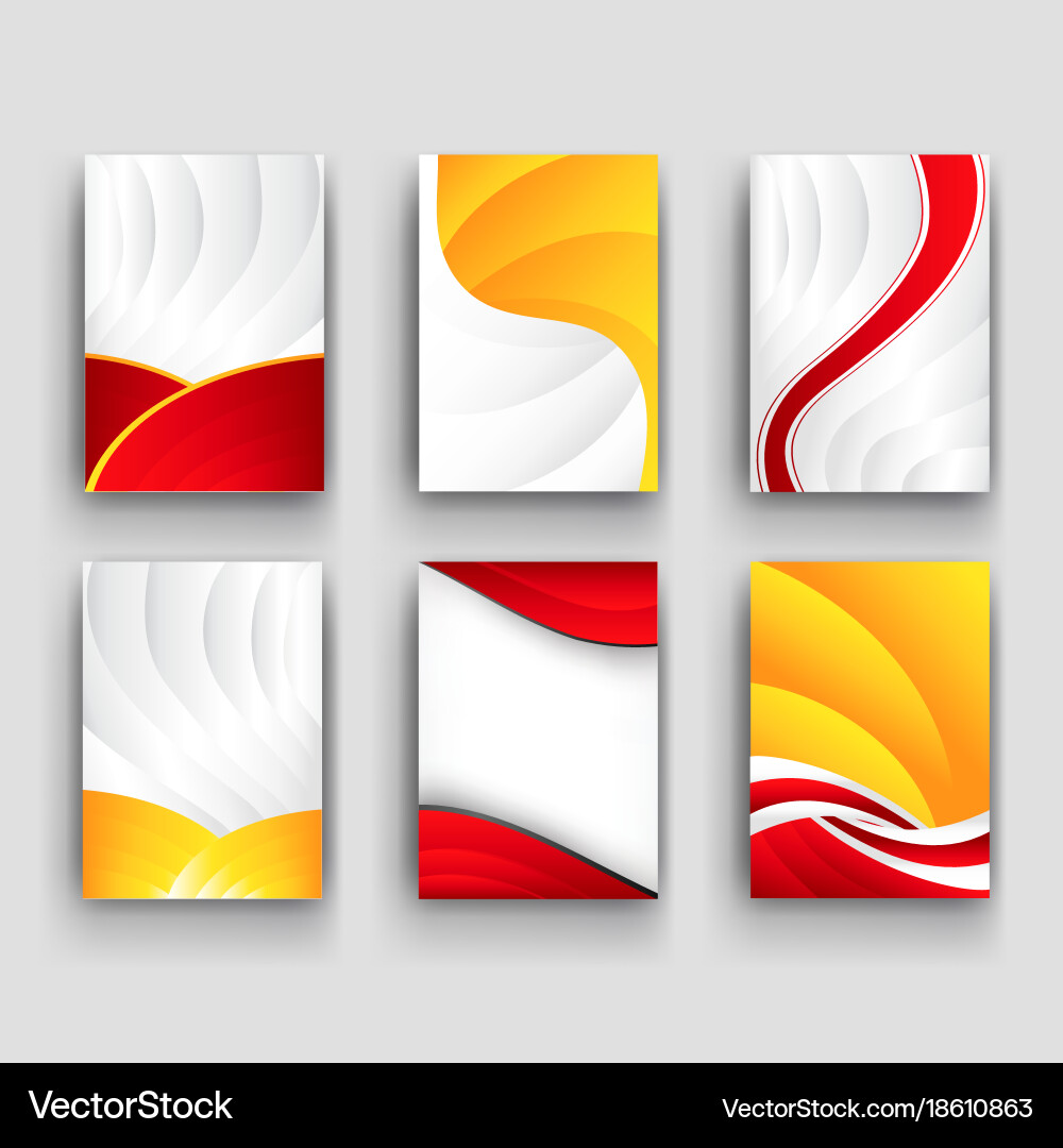 Minimal curve wave set background with shadow Vector Image