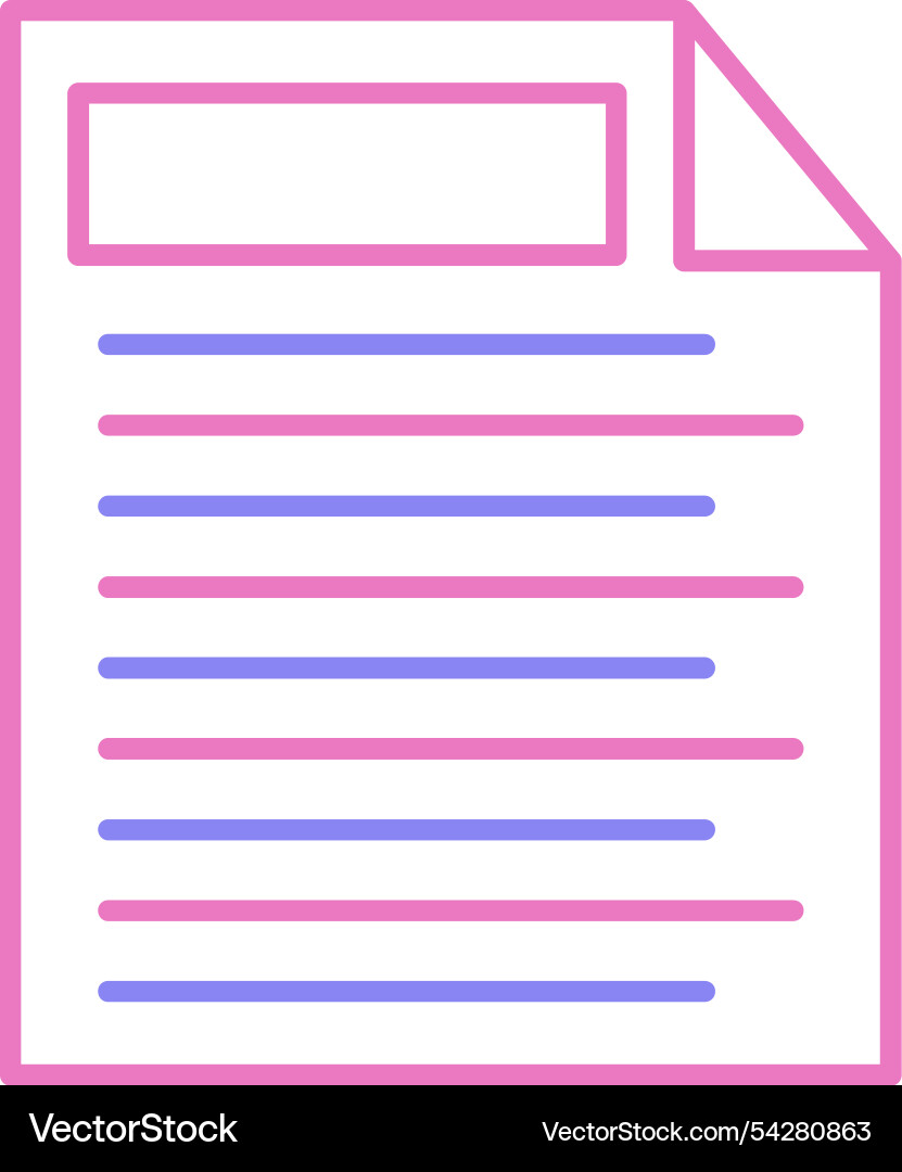 Notes line two colour icon Vector Image