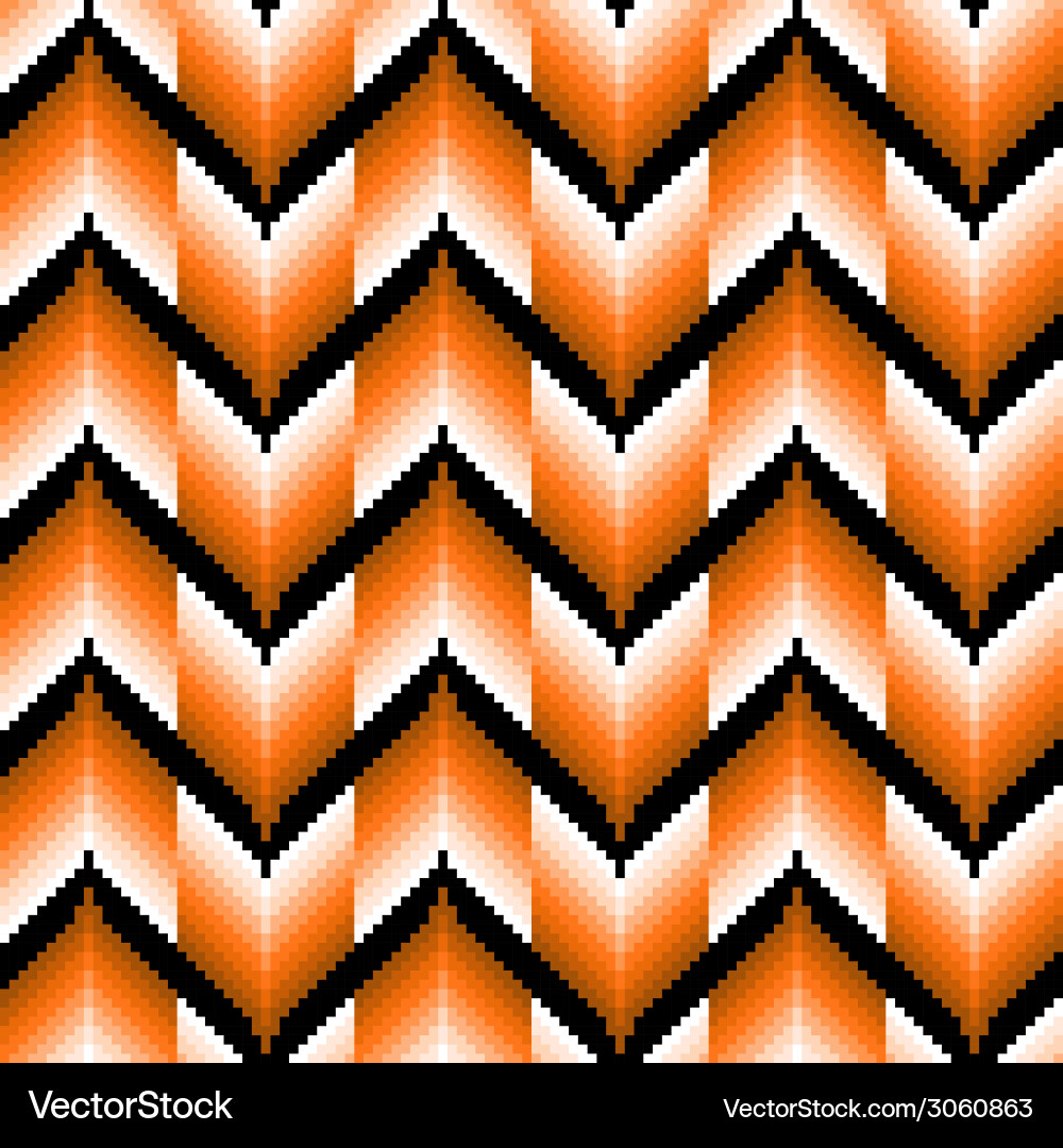 Seamless pattern with orange zigzag elements vector image