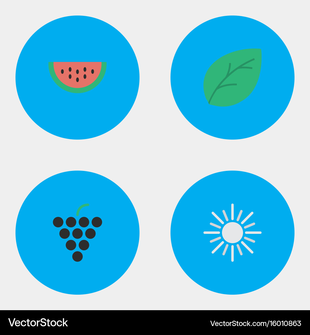 Set of simple horticulture icons elements sheet vector image