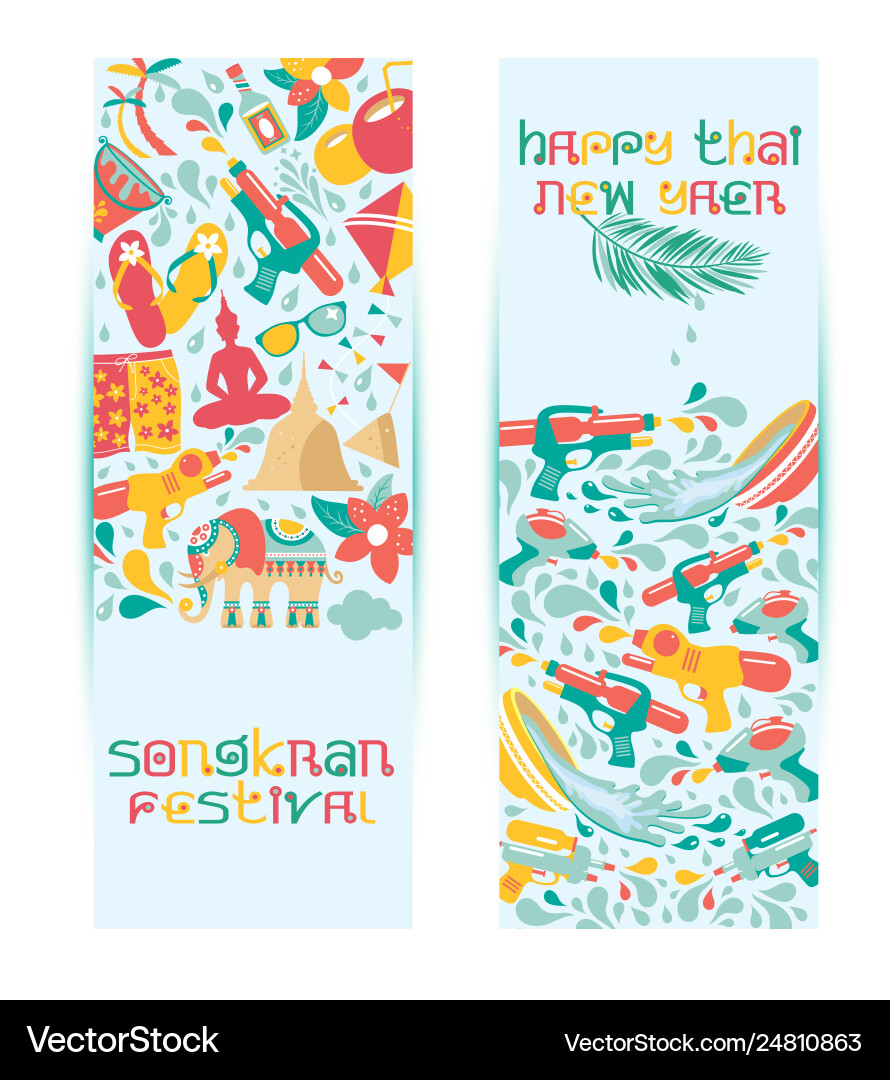 Songkran festival thailand new year Songkran festival thailand new year vector image