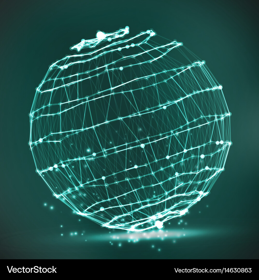 Splash particles connection structure abstract Vector Image