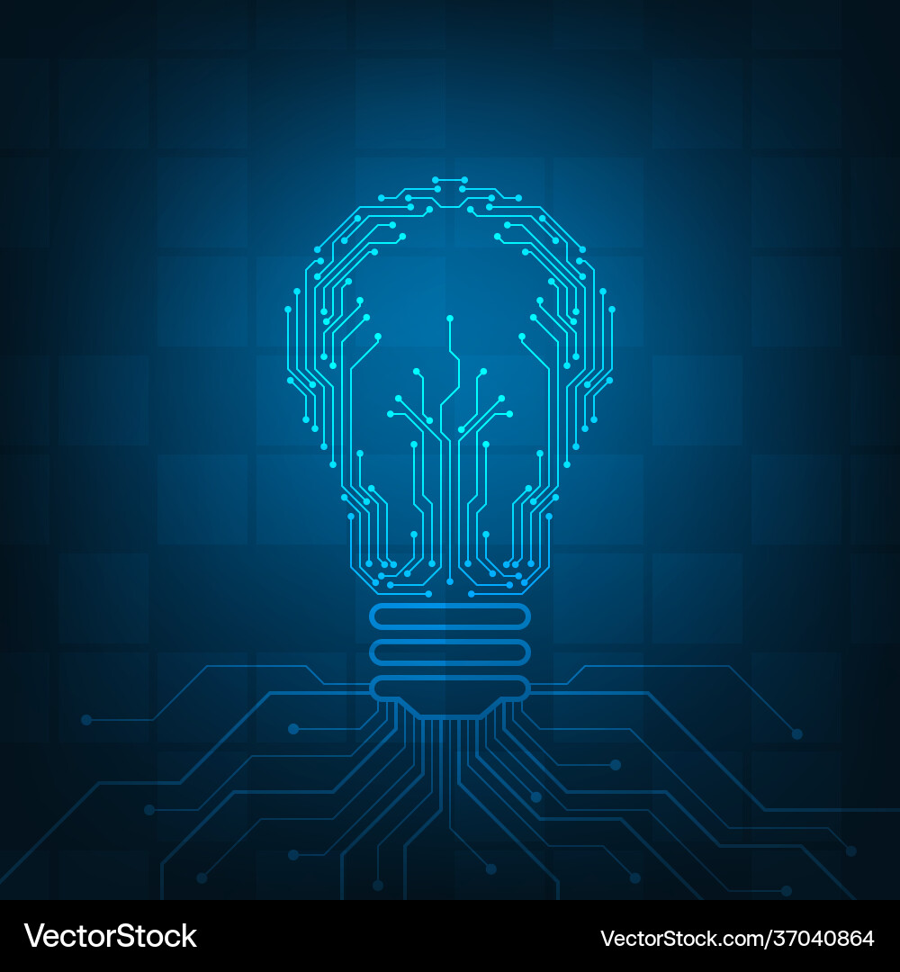 A lamp with circuit-based design A lamp with circuit-based design vector image