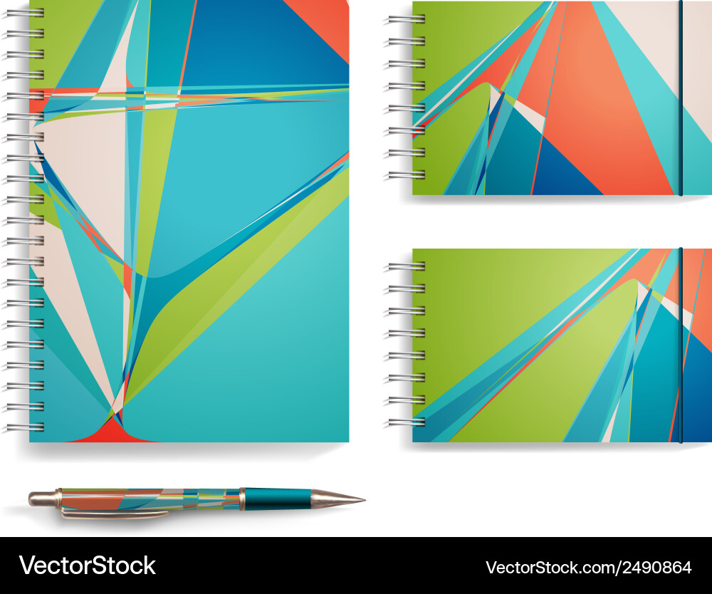Abstract Background with Notebooks vector image
