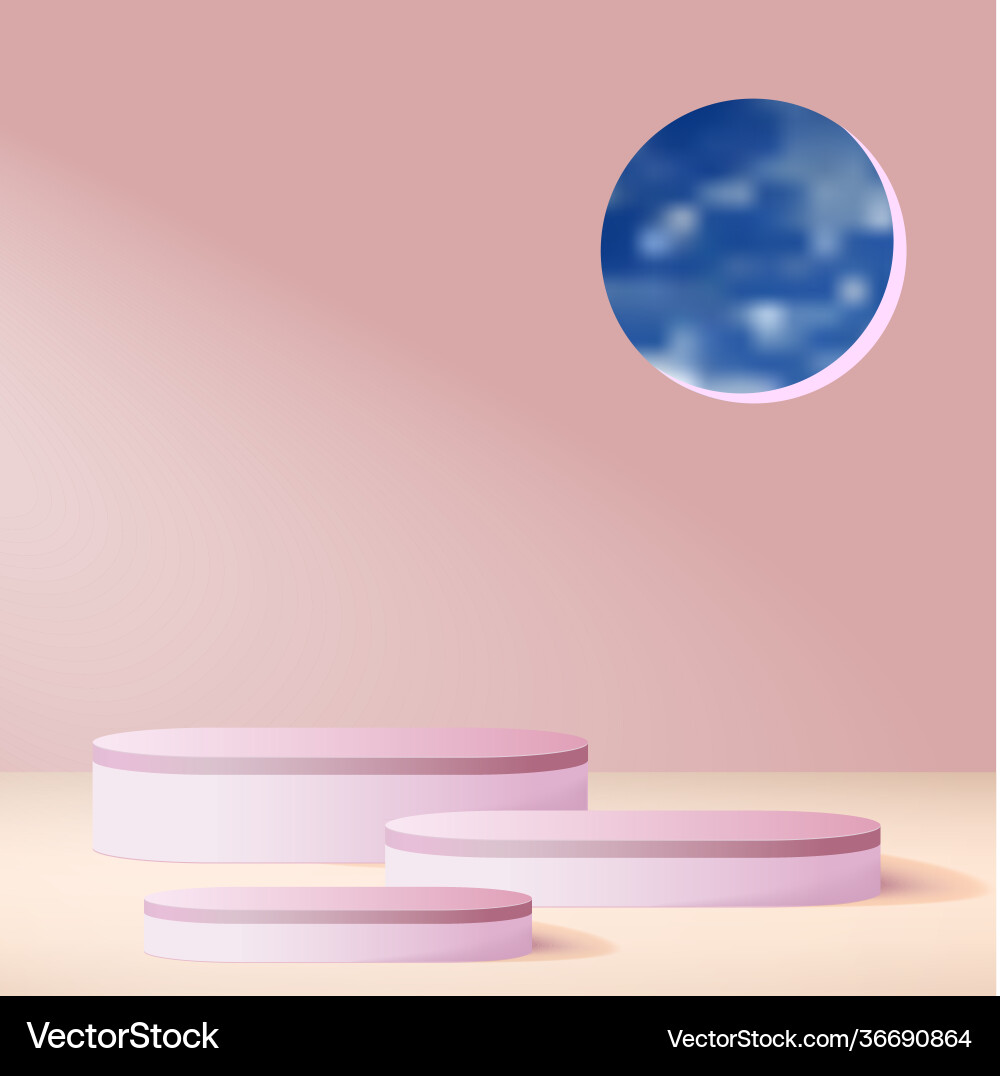 Abstract background with pink color geometric 3d Vector Image