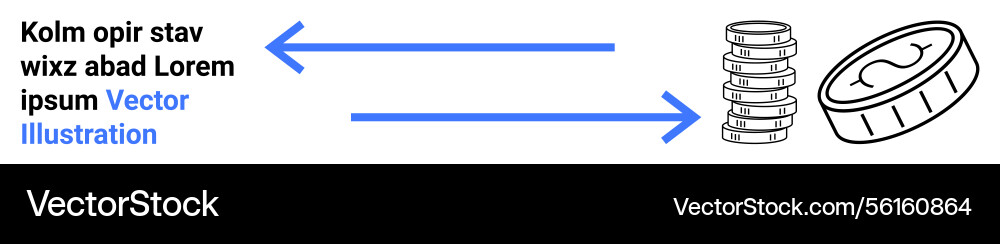 Arrows highlighting conversion between text Arrows highlighting conversion between text Vector Image