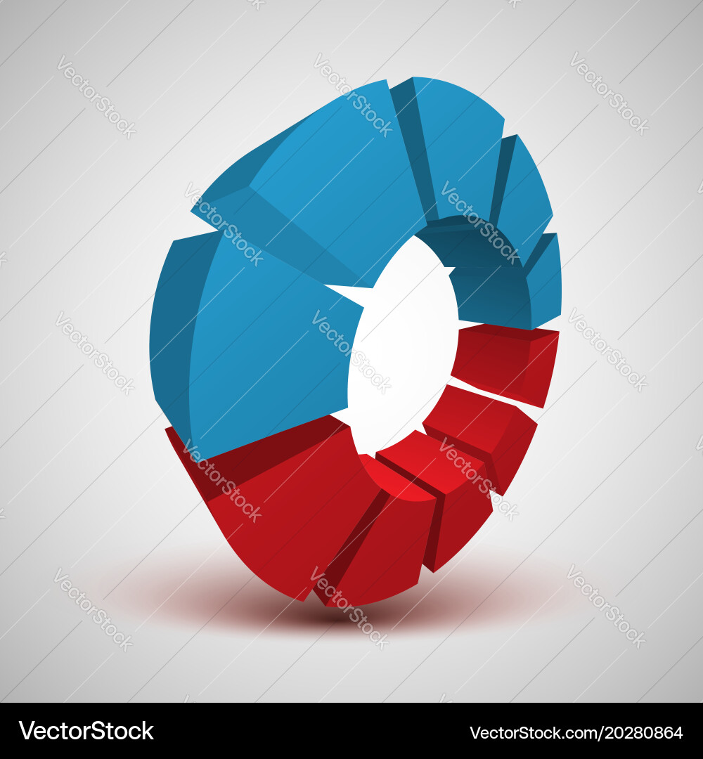 Colorful circle 3d Royalty Free Vector Image - VectorStock
