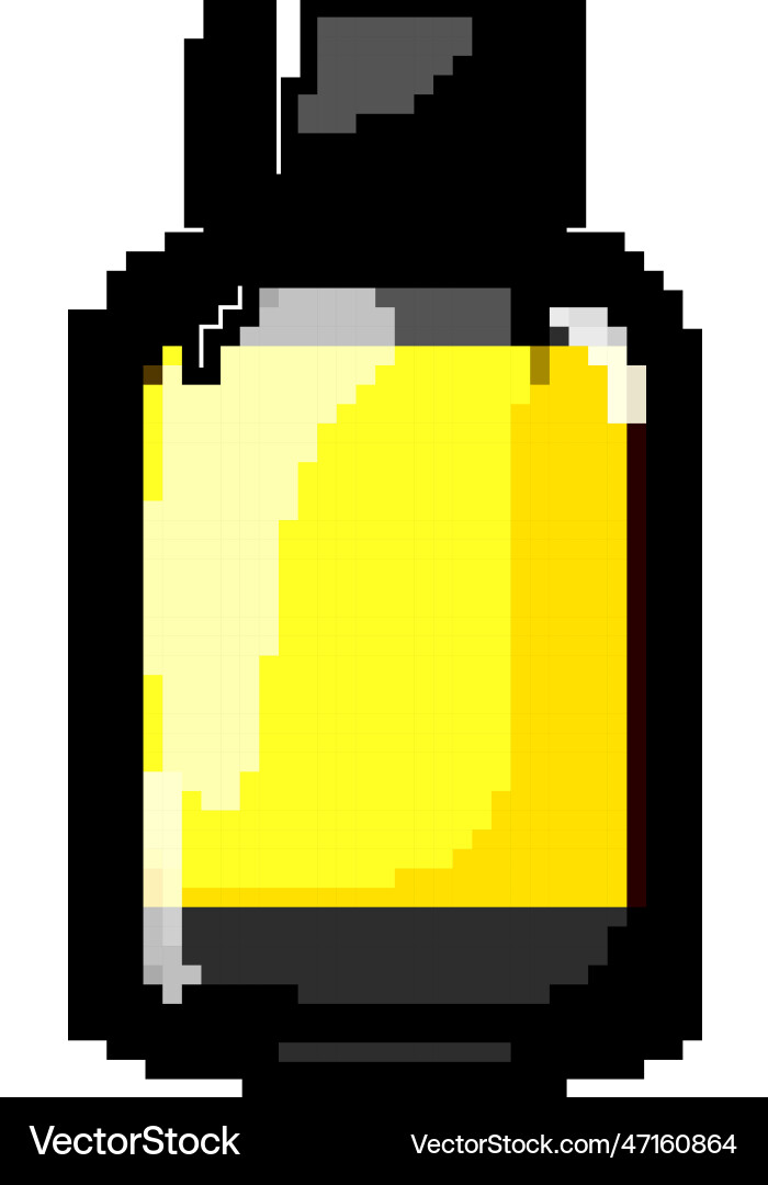 Container vitamin bottle game pixel art Container vitamin bottle game pixel art vector image