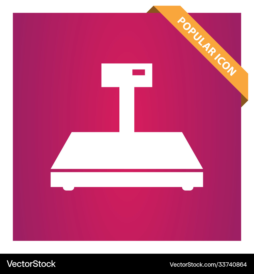 Digital weigher icon for web and mobile Digital weigher icon for web and mobile Vector Image