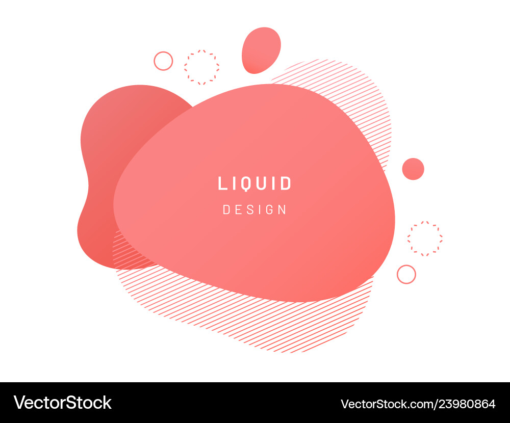 Dynamic Red Fluid Shape vector image