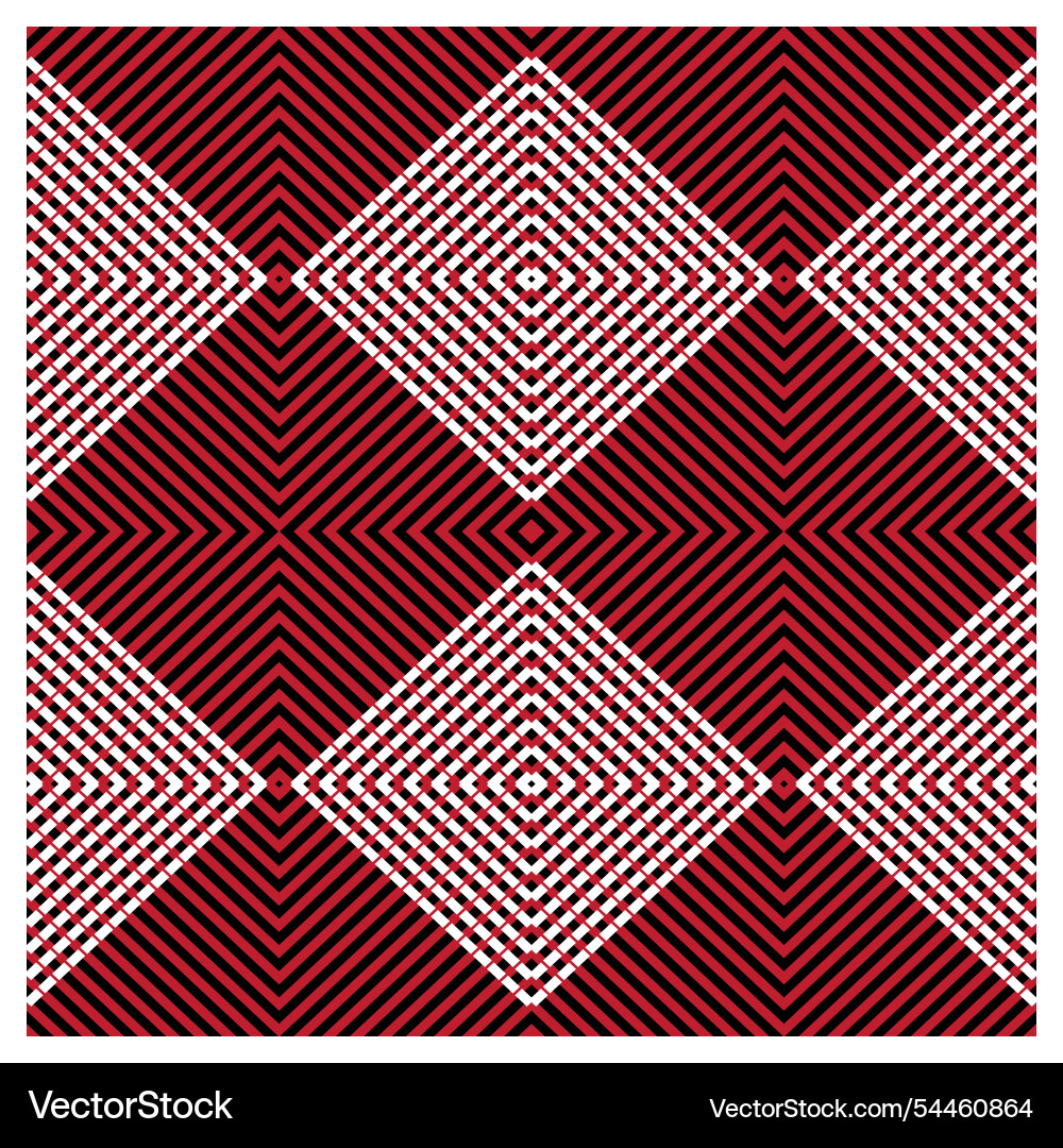 Geometric diagonal line and square print pattern Vector Image
