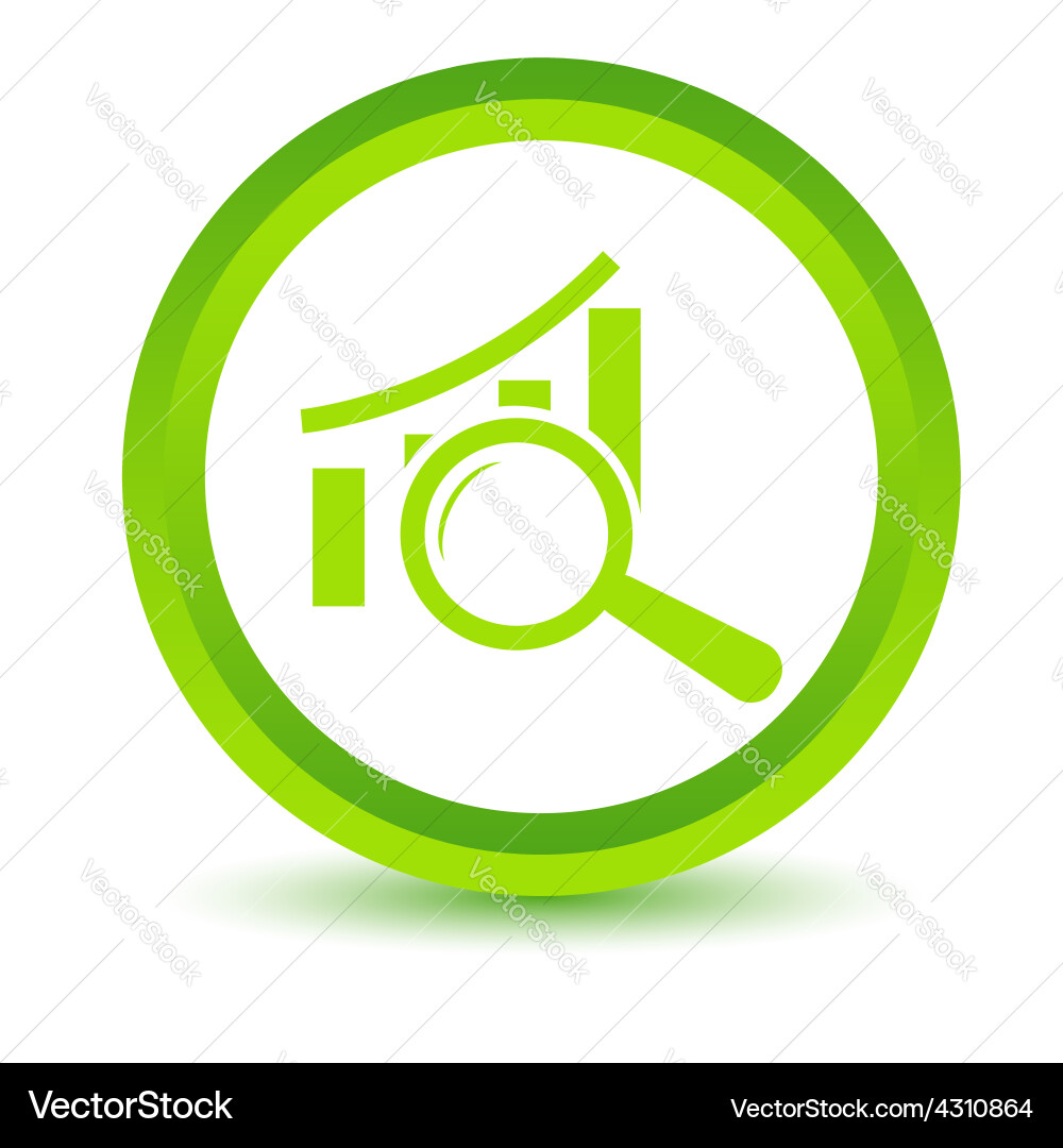 Green graph scan icon vector image